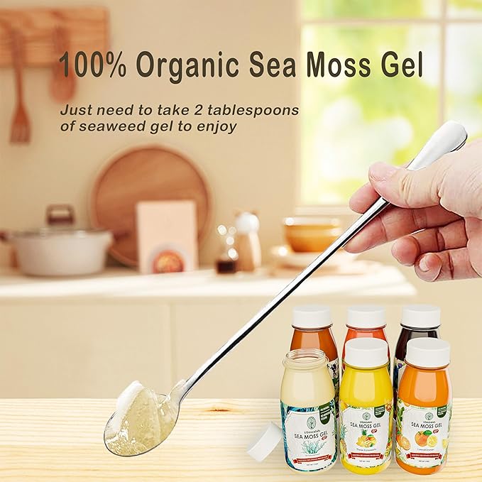 Wildcrafted Sea Moss Gel for Purists： 6-Flavor Ritual Set (36oz) with Antioxidant Ocean Minerals | Pure Superfood Base Vegan