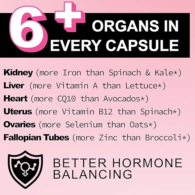 Ancient Origins Warrior Women Female Optimized Beef Organs and Two Months of Grass Fed Beef Liver
