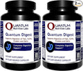 Quantum Nutrition Labs Quantum Digest - Digestive Health Enzymes for Women and Men Digestion Support for Gut Health Fully Active Vegan Enzyme Pills - 60 Vegetarian Capsules (Pack of 2)