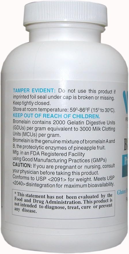 Wonder Labs Bromelain 2000 150mg Proteolytic Pineapple Enzyme Extract Nutritionally Supports Digestive Health - 250 Capsules