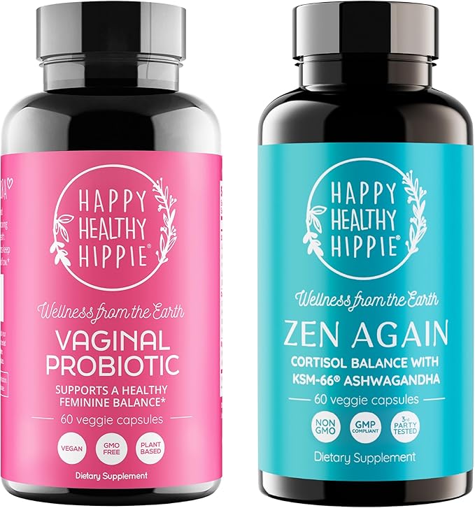 Happy Healthy Hippie Zen Again Cortisol Manager &amp Vaginal Probiotic for Women
