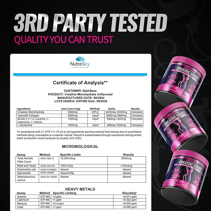 Creatine for Women – Supplement with Collagen &amp BCAA – Supports Muscle Development Post-Workout Recovery Skin Elasticity Healthy Hair &amp Nail - (2 Pack x 30 Servings Unflavored)