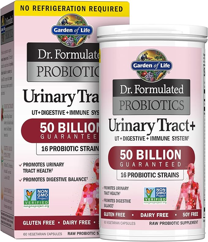 Garden of Life Dr. Formulated - Acidophilus Probiotic Supports Urinary Tract Health Digestive Balance &amp Dr. Formulated Probiotics Mood+ Acidophilus Probiotic Supplement