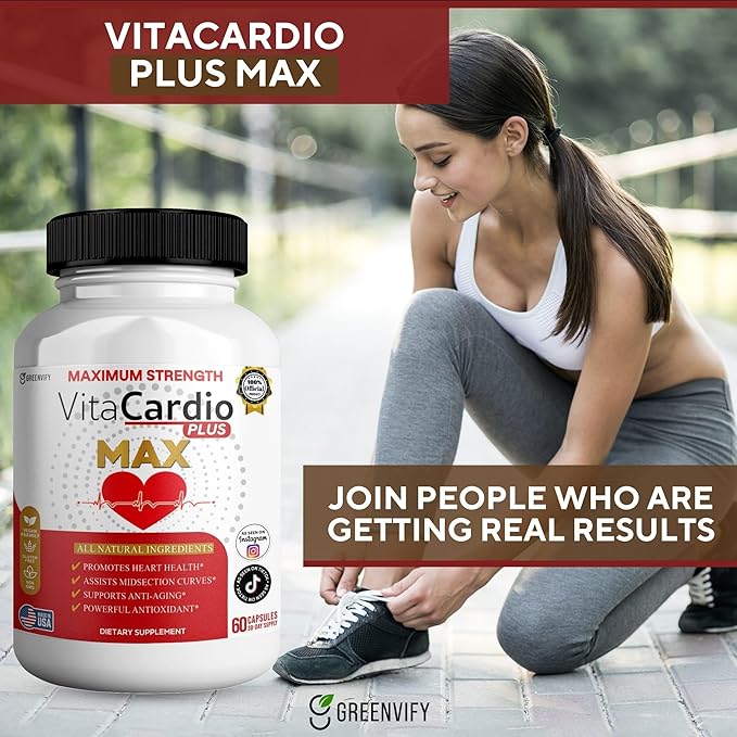 VitaCardio Plus Max Heart Health Supplement Japanese Knotweed Resveratrol Blend 60 Capsules (5)