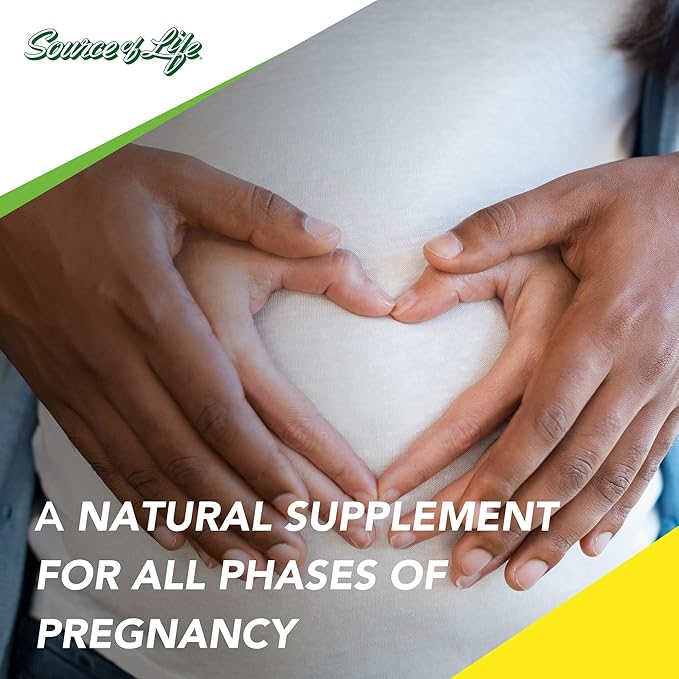 NaturesPlus Source of Life Prenatal - 180 Tablets - Multivitamin &amp Mineral Supplement with Iron - Nutritional Support for Pregnancy - Gluten Free Vegetarian - 90 Servings