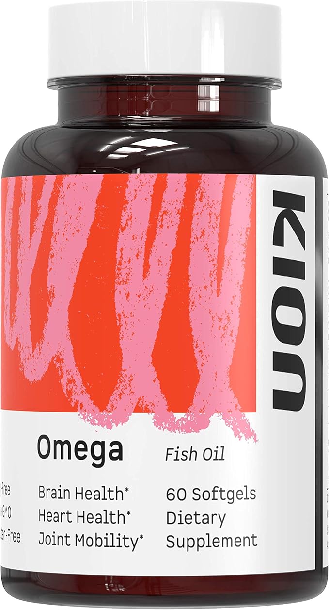 Kion Omega - Omega 3 Fatty Acid Supplements - DHA Supplements - Mini Fish Oil Softgels - Omega 3 DHA EPA Fish Oil Pills - Fish Oil 1000 mg - 30 Servings