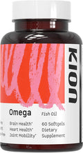 Kion Omega - Omega 3 Fatty Acid Supplements - DHA Supplements - Mini Fish Oil Softgels - Omega 3 DHA EPA Fish Oil Pills - Fish Oil 1000 mg - 30 Servings