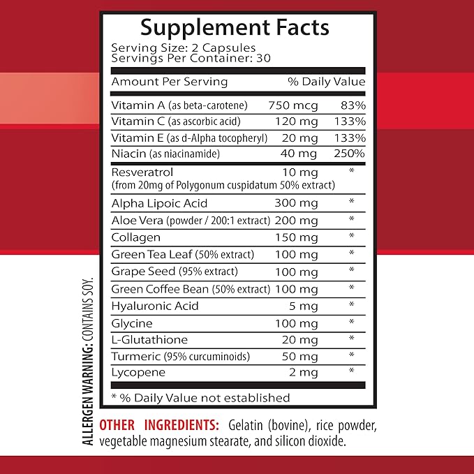 anti wrinkle capsules for face - ANTI-WRINKLE COMPLEX - Skin minerals Anti-aging supplement Vitamin E collagen serum anti wrinkle alpha lipoic acid anti wrinkle pills for women 2 Bot 120 Caps