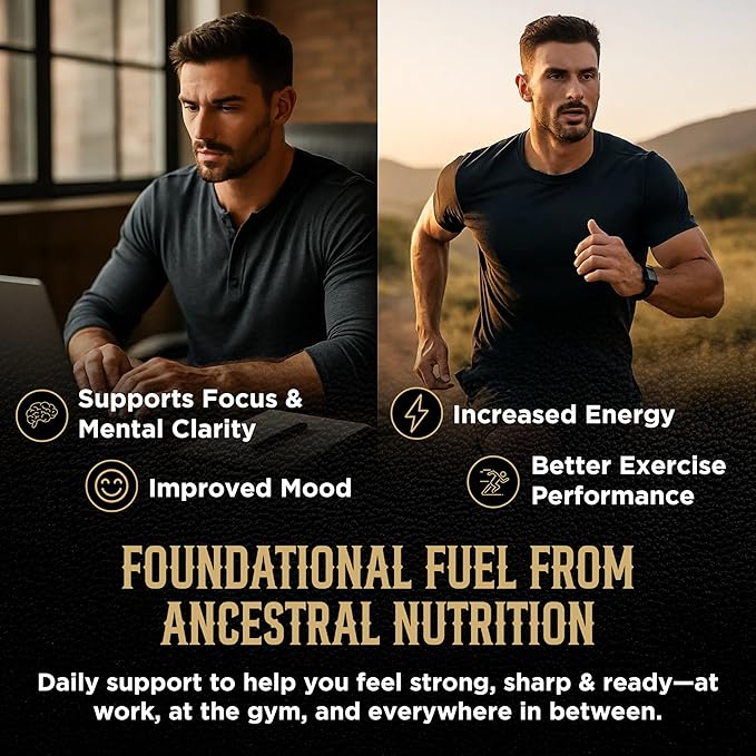 Beef Organ Supplement for Men &amp Women - PRIMUS Grass Fed Beef Liver Capsules with Heart Primal Ancestral Blend 5 Organ Meat Supplements Viking Energy Complex BioPerine for Absorption 180 Pills