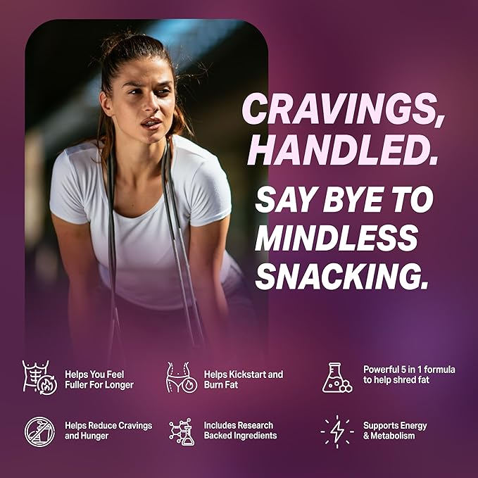 ByeBye Cravings Appetite Suppressant - Supports GLP-1 Pathway Function Weight Loss Pills for Women &amp Fat Burner + Appetite Suppressant | 3rd Party Tested Supplement - 60 Capsules to Lose Weight