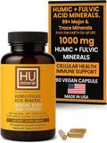 Humic &amp Fulvic Acid Supplement Capsules – Organic Plant-Based Acid Fulvic Supplement with Fulvic-Humic Mineral Blend for Detox &amp Absorption 60 ct