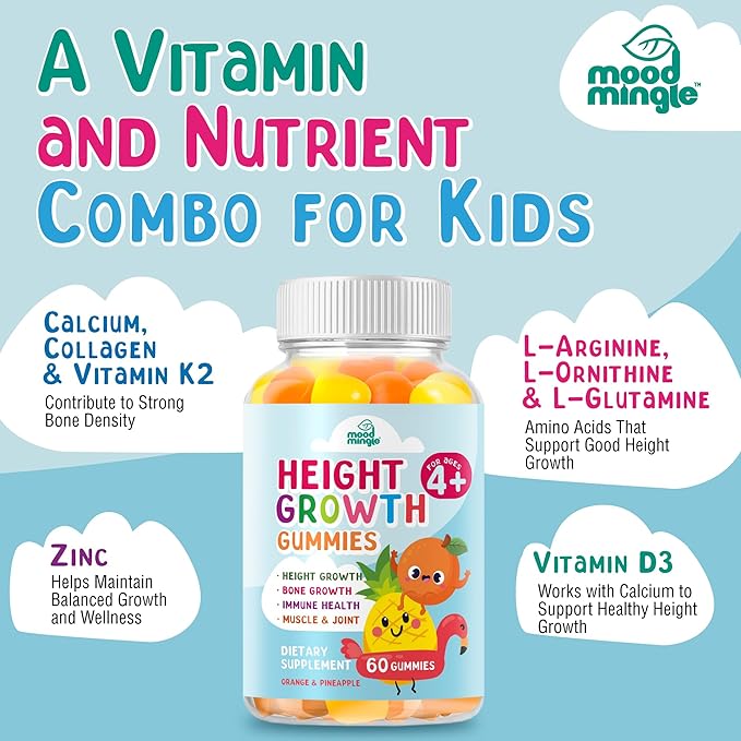 Height Growth Gummies Supplement - Kids Teens Height Increaser Maximizer Grow Taller Vitamins