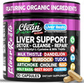 Clean Nutraceuticals Liver Cleanse Detox &amp Repair | Milk Thistle Supplement + NAC TUDCA Dandelion Root Artichoke Choline Ginger Beet Root Burdock Taurine Liver Support 90 Capsules