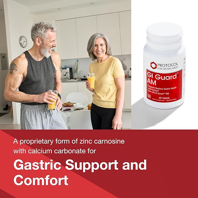 PROTOCOL FOR LIFE BALANCE GI Guard - for Gastric Health &amp Comfort - with PepZin GI - for Digestive Gut Health - Non-GMO &amp Vegan - 60 Tablets