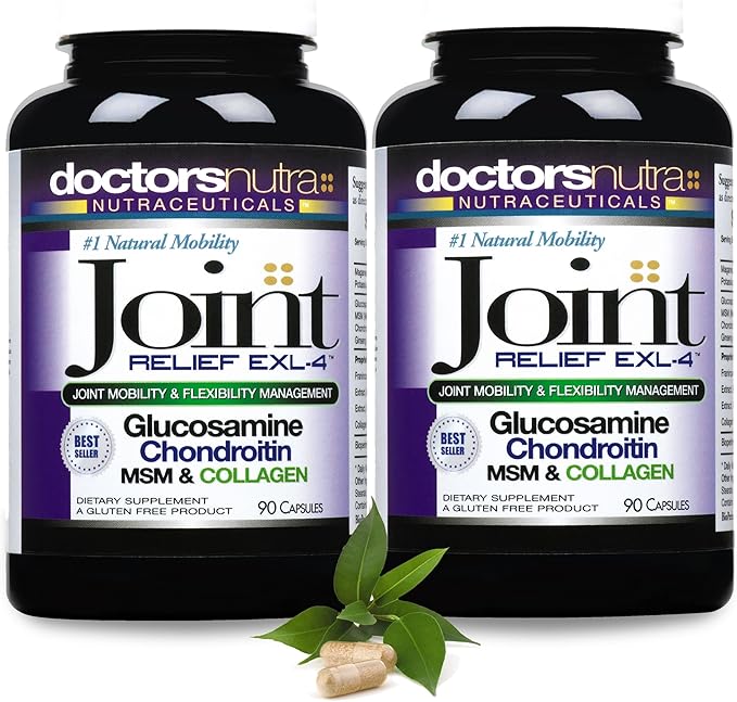 Joint Support Supplement Glucosamine Chondroitin Turmeric MSM and Collagen 90 Capsules