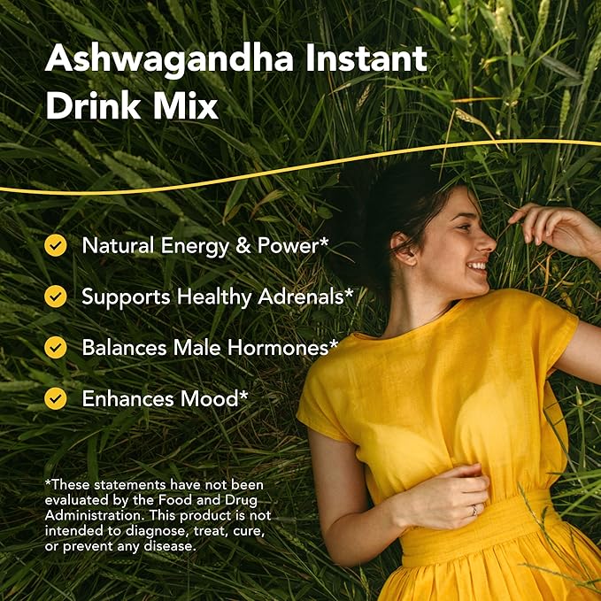 NORTH AMERICAN HERB &amp SPICE AshwaMilk - 3.5 oz. - Ashwagandha Root Extract Yacon Powder - Supports Energy Stamina Healthy Adrenal &amp Thyroid Function - Non-GMO - 36 Servings