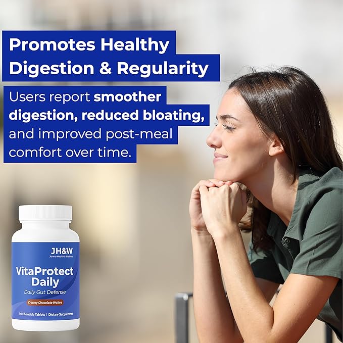 Gut Health &amp Digestive Support Supplement – Chewable Wafers with GutGard® DGL Slippery Elm &amp Marshmallow Root – Supports Gut Lining Mucosal Integrity Bloating &amp Heartburn Relief