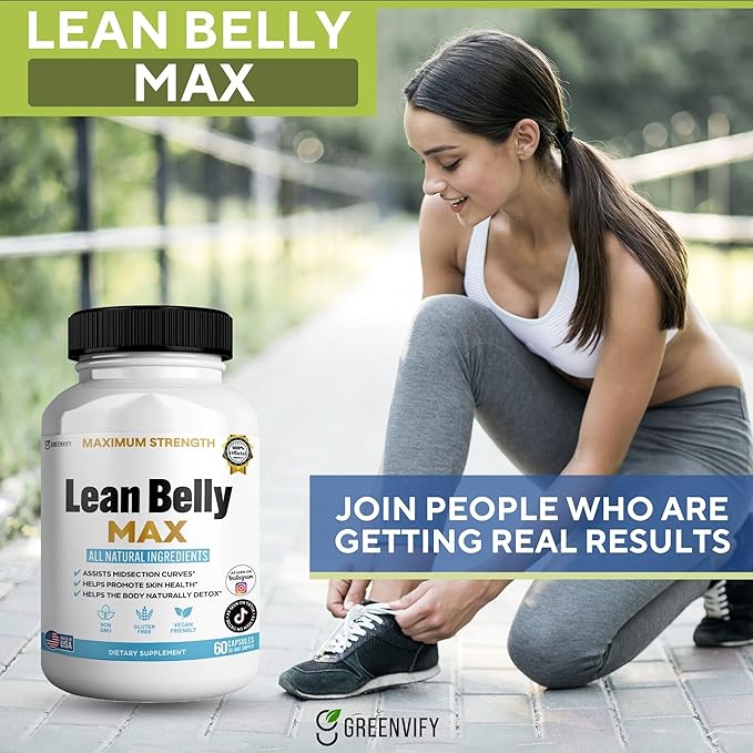 Lean Belly Max Natural Supplement 60 Capsules 30-Day Supply All Natural Ingredients Non-GMO Gluten Free (2)
