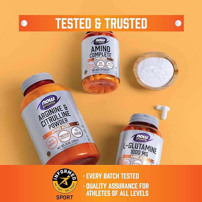 NOW Foods Sports Nutrition L-Arginine Powder Nitric Oxide Precursor Amino Acids 2.2-Pound