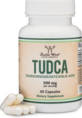 TUDCA Bile Salts Liver Support Supplement 500mg Servings Liver and Gallbladder Cleanse Supplement (60 Capsules 250mg) Genuine Bile Acid TUDCA with Strong Bitter Taste by Double Wood