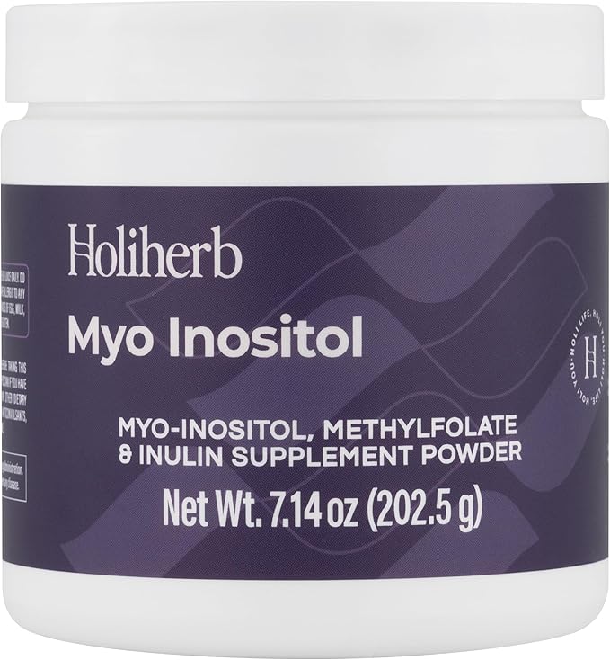 Holiherb Myo Inositol + Methylfolate Supplement for Women | Fertility Supplements for Hormonal Balance &amp Ovarian Health Support | 4g of Myo Inositol per Serving | 45 Servings