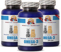 cat Senior Supplement - Premium Omega 3 - for Cats Formula - Overall Health and Well Being - cat Omega 3 Supplement - 540 Softgels (3 Bottle)
