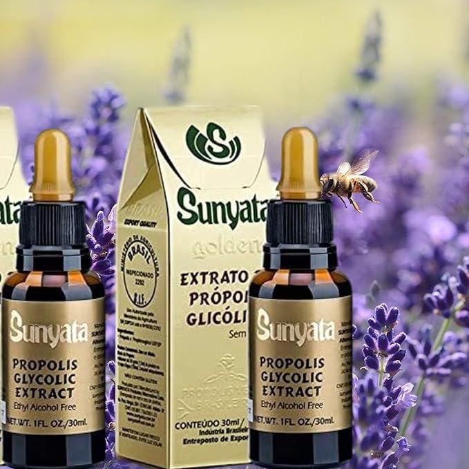 Sunyata Brazilian Green Bee Propolis Liquid Extract – No Alcohol Natural Immune Support &amp Antioxidant Concentrate 30ML (3 Pack)
