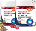 VEV Deep Calm Magnesium Complex 14-in-1 Gummies with Ashwagandha L-Theanine Vitamin D3 &amp Zinc for Women and Men Vegan Magnesium Glycinate Gummies 180 Gummies Total Pack of 2
