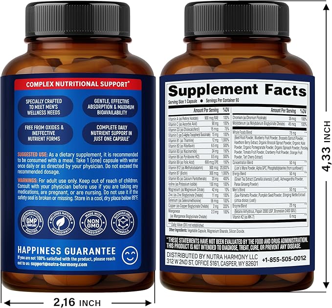 NUTRAHARMONY Glucosamine Chondroitin &amp Multivitamins for Men Capsules