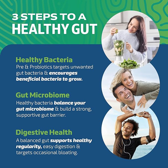 Omega 3 Fish Oil and Probiotic Capsules | Triple Strength EPA &amp DHA Omega 3 Burpless Softgels Plus Probiotic &amp Prebiotic Capsules for Gut Health &amp Immune Support | 60 Servings Each