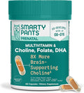SmartyPants Women’s Prenatal Multivitamin Capsules OB‑GYN Co‑Developed Prenatal Vitamins with Choline Folate Omega 3 DHA &amp Iron for Baby’s Development Gentle on Stomach 60 Count (30 Day Supp