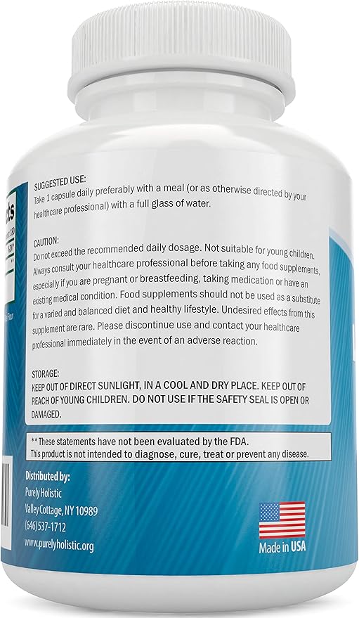Purely Holistic L-Theanine 200mg (Double-Strength) 180 Vegan Capsules 6 Month Supply Non GMO &amp Gluten Free Ltheanine Vitamins