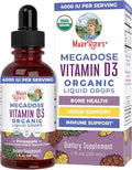 MARYRUTH'S Vitamin D3 Liquid Drops | Megadose 4000 IU | USDA Organic Liquid Vitamin D Spray for Adults &amp Kids | Immune Support &amp Bone Health | Vegan | Gluten Free | Non-GMO | 30 Servings