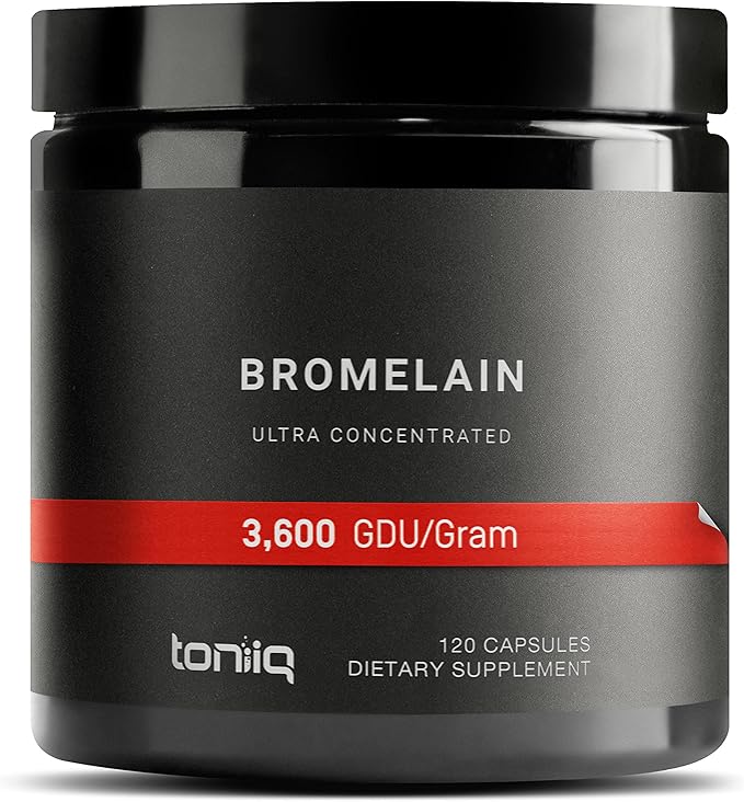Ultra High Strength Bromelain 500mg - 3600 GDU/Gram - Highly Concentrated and Bioavailable - Third-Party Tested Formula - 120 Vegetarian Capsules - 120 Servings Per Container - Bromelain Supplement