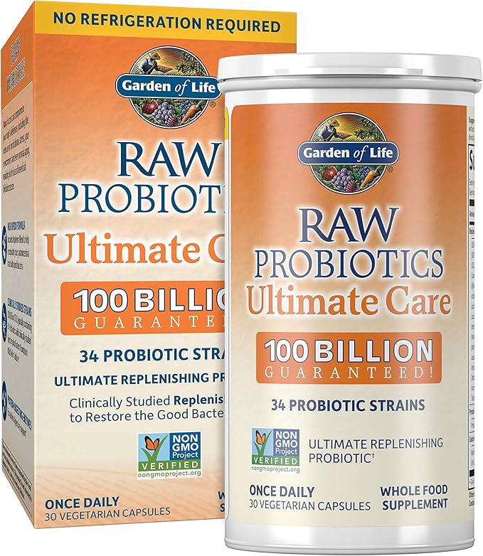 Garden of Life Raw Probiotics 100 Billion CFU with Kids Probiotics 5 Billion CFU