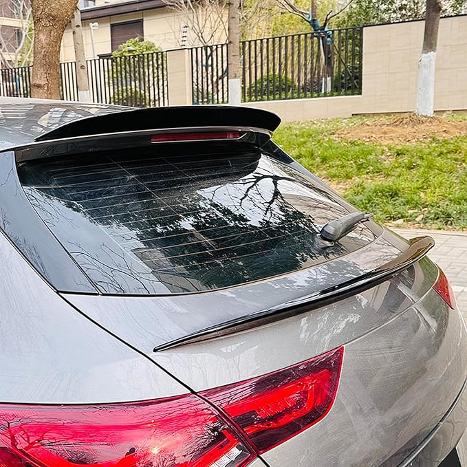 Roof+Rear Trunk Spoiler Wing For Benz CLA Class X118 CLA35/45 AMG 2019-2023 Black