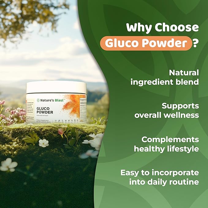 Gluco-Powder with White Mulberry Extract &amp Ceylon Cinnamon - Organic Metabolic Wellness Blend for Energy &amp Vitality 1 Bottle
