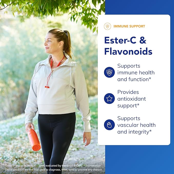 Pure Encapsulations Ester-C &amp Flavonoids - Vitamin C Supplement for Antioxidants - Immune &amp Vascular Support* with Calcium &amp Rutin - Gentle on Digestion - Vegan &amp Non-GMO - 90 Capsules