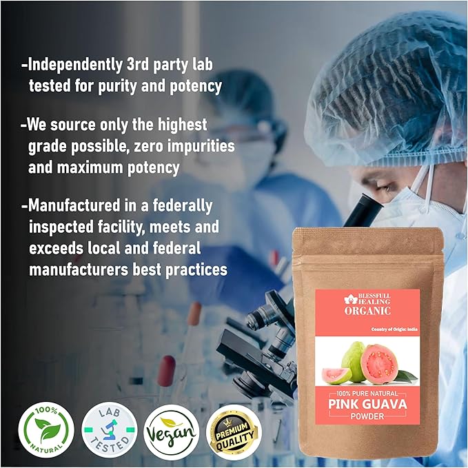 Organic Pink Guava Powder 100% Pure Natural 200 Gram / 7.05 oz