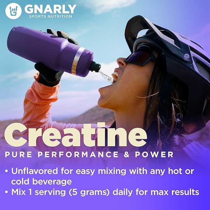 Gnarly Nutrition Creatine Powder – Creapure Vegan Creatine Supplement – NSF Sport Certified Optimized Recovery – Sports Nutrition – 5g Creatine Monohydrate – Unflavored 15.87 oz