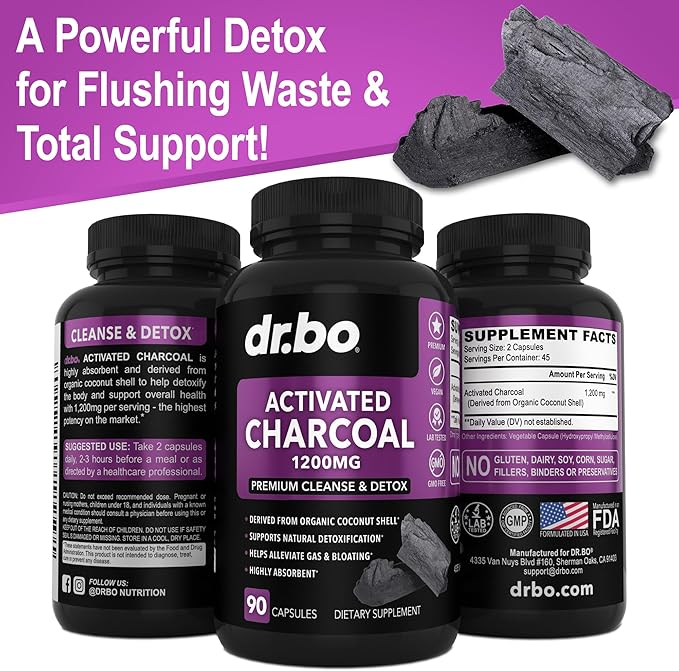 Activated Charcoal &amp Candi Cleanse Support - Organic Coconut Charcoal Pills &amp Anti Overgrowth Pills for Stomach Gas and Bloating for Men Women Kids - Oral Herbal Oregano &amp Caprylic Acid Ca