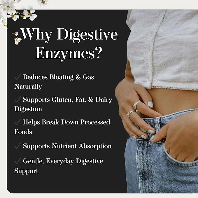 Aeva Digestive Enzymes – Anti-Bloat &amp Gas Relief for Dairy Gluten Protein &amp Fat – Broad-Spectrum Enzyme Formula with Single Capsule Convenience – Made in California &amp Functional Medicine