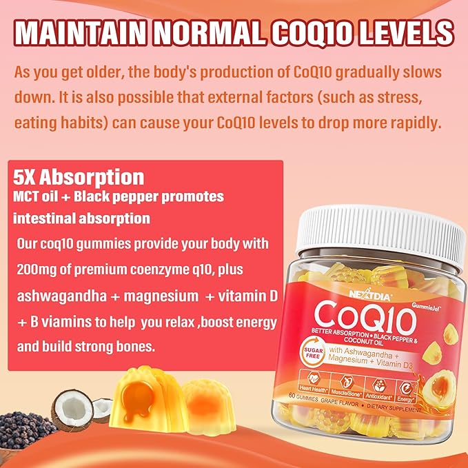Sugar Free Multivitamin for Women Gummies 120 Counts + CoQ10 Gummies 60 Counts