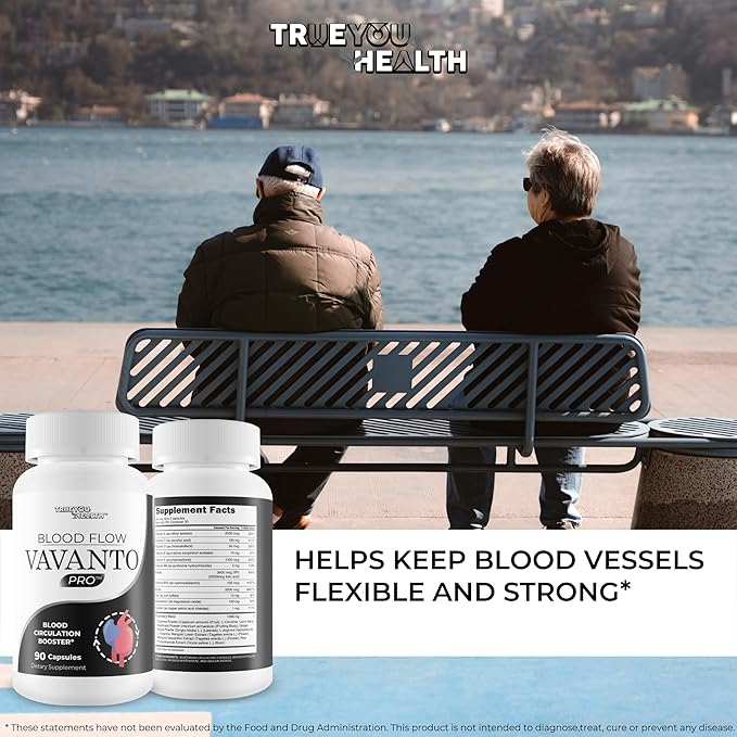Blood Flow Vavanto Pro - Our Best Blood Circulation Booster - Mens Blood Flow Care - Our Best Blood Flow Support - Blood Flow Capsules - Blood Flow Pills - Max Blood Flow Vavanto Growth Circulation