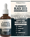 Black Seed Oil Liquid | 5% Thymoquinone - TQ-Advanced® | High Potency - 100 mg per Serving - 15:1 Concentrate from Nigella Sativa Extract Raw Form Vegan Formula Glass Bottle (30 Servings)