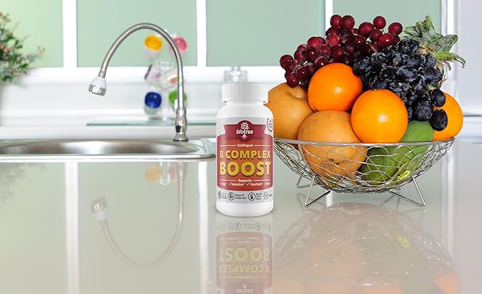 Vitamin B12 Sublingual B Complex Energy Pill B12 Methylcobalamin B6 Biotin &amp Folic Acid Natural Energy Supports Metabolism Heart Health &amp Stress Great Tasting Cherry Flavor! 100% Caffeine Free