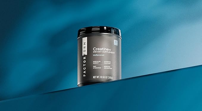 FACTOR FORM Micronized Creatine Powder + Electrolytes from Coconut Water – Creatine Monohydrate Supplement for Women &amp Men for Strength Recovery and Focus (Lightly Sweet Unflavored)