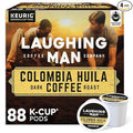 Laughing Man Colombia Huila Coffee Keurig Single Serve K-Cup Pods Dark Roast 88 Count (4 Packs of 22)