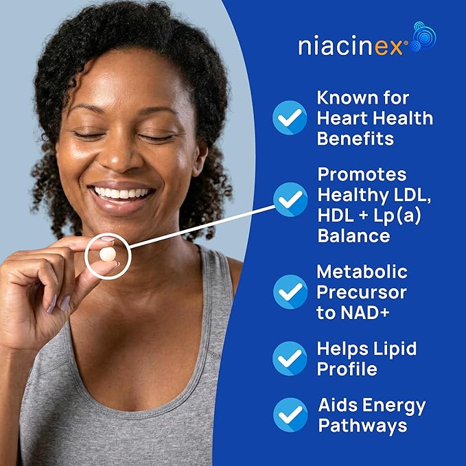 Niacin 500mg Extended Time Release 200 Tablets Minimal to No-Flush Vitamin B3 Supplement - Cholesterol Balance Nicotinic Acid Vegan cGMP made in the USA