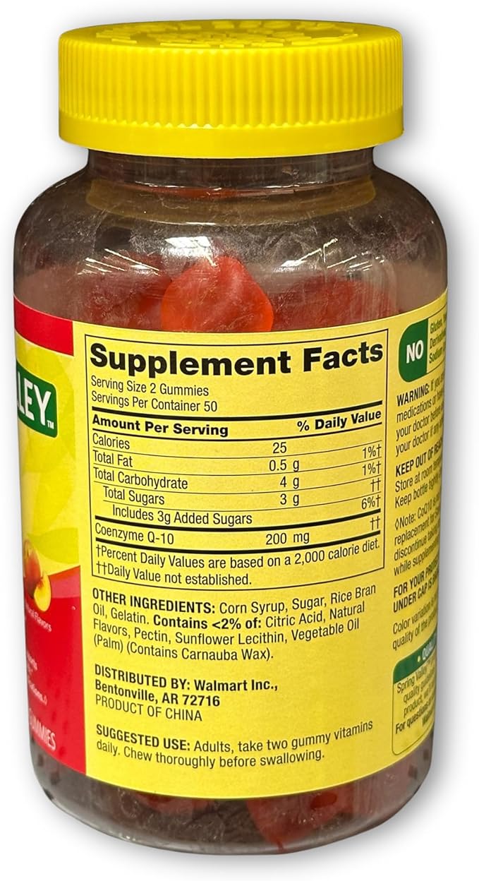 Coq10 200mg Gummies- Coenzyme Supplement for Adults Natural Flavor 200 mg 100 ct (Pack of 1) Boxed by Fusion Shop Store